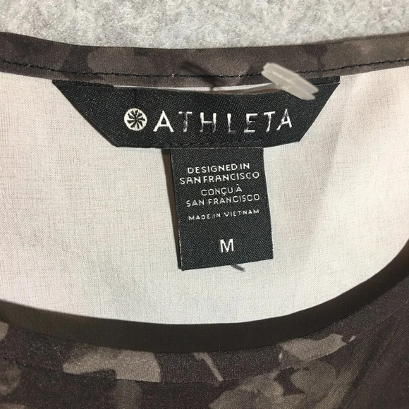 Womens NWOT Athleta Tank Top Athletic Athleisure Floral Grey Workout Gym Casual - Picture 4 of 5